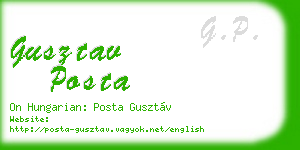 gusztav posta business card