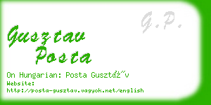 gusztav posta business card